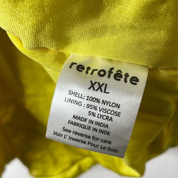 RETROFETE Womens Size XXL Nikki Sequined Tulle Mini Dress Yellow - Picture 12 of 12